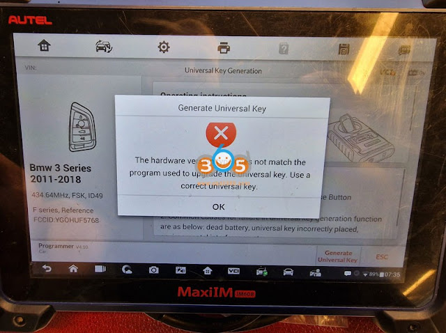 Autel Universal Key Not Working on BMW 4