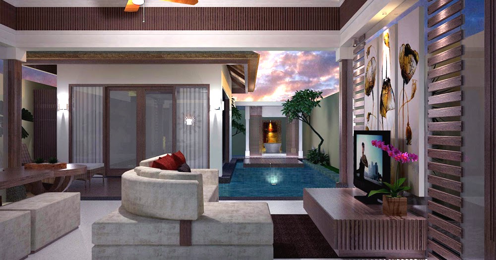 1designbali Bali villa living room  design idea