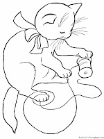 Funny Cat Coloring Pages For Preschool