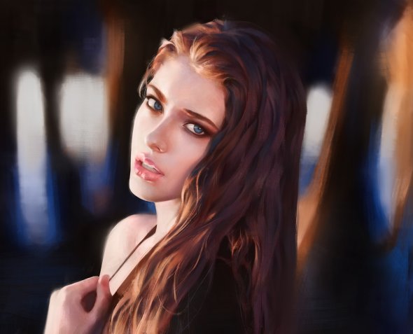 Tim Liu artstation arte ilustrações retratos mulheres beleza preto e branco foto realista