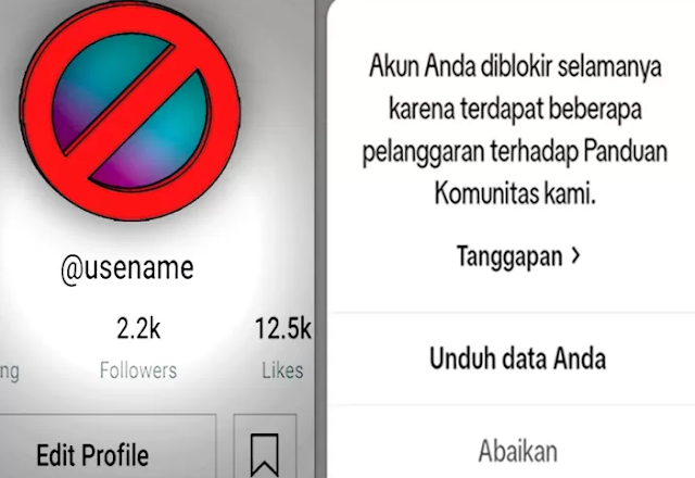 Ciri ciri akun TikTok Diblokir Permanen