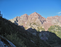 A view of the Maroon Bells