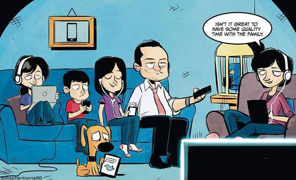 These 30+ Cartoons Illustrate How Smartphones Are The Death Of Conversation