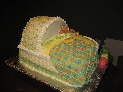 Cindy's Baby Shower: Baby Bassinet Cake