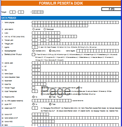 gambar formulir Pd dapodik versi 2016