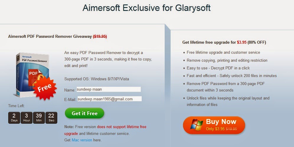 Free PDF Password Remover Aimersoft PDF Password Remover