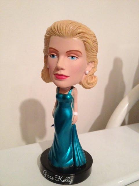 This was her birthday gift to me a Grace Kelly bobblehead