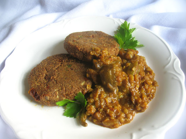 teff patties with okra