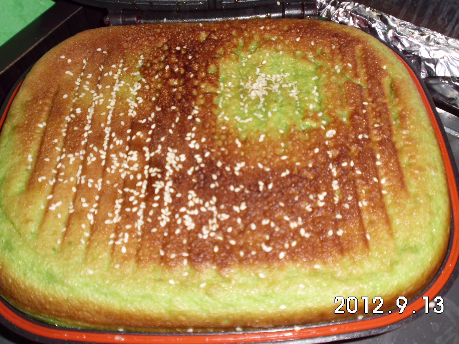 After 5.30 pm: buat kuih bakar a.k.a bingka dengan 