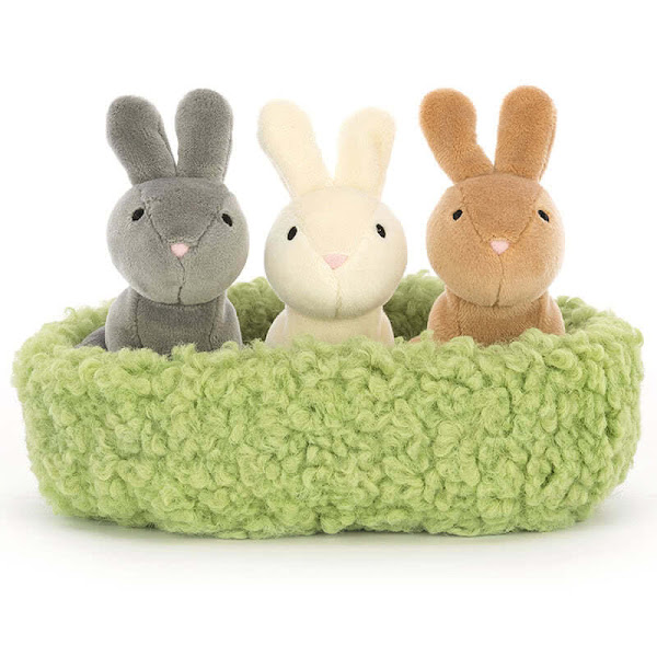 Jellycat Nesting Bunnies - Size: 10 x 15cm - Free Delivery UK Orders Over £20