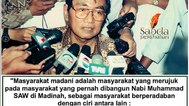 Nurcholish Madjid Merumuskan Konsep Masyarakat Madani