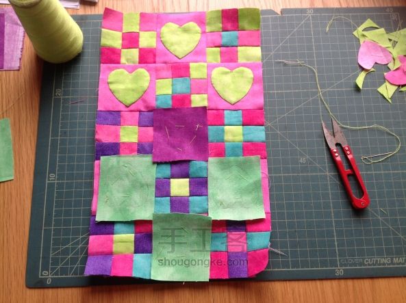 Patchwork Bag "Heart". DIY tutorial.  Лоскутная сумка