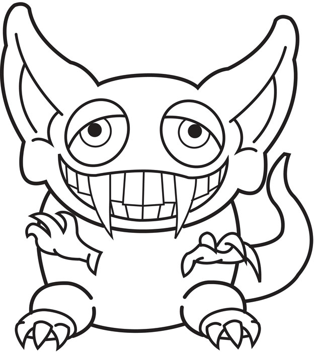 Halloween Printable: Halloween goblin coloring pages