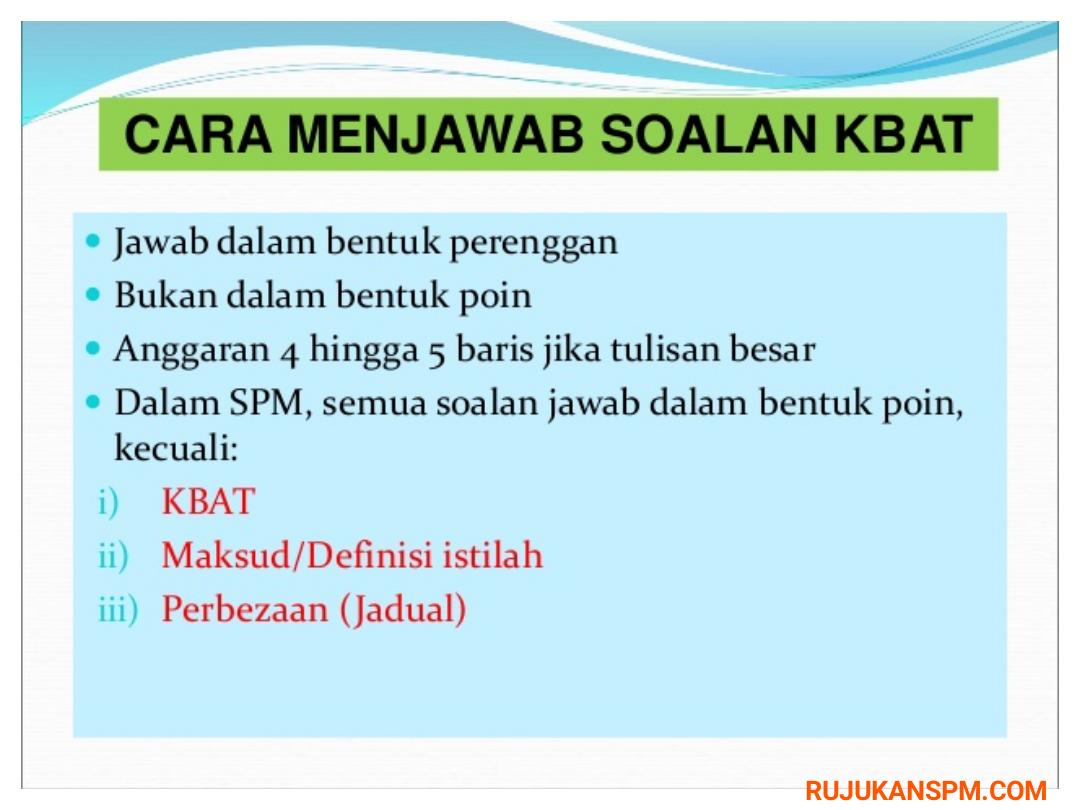 Teknik Menjawab Soalan Kbat Pendidikan Islam Spm Rujukan Spm