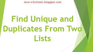 Find Unique and Duplicates From Two Lists