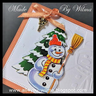 Kerst, Christmas, Strik, Bow, Bedel, Charms, Sneeuwpoppen, Snowmen, Hert, Deer, Embossen, Embossing, Brown, White, Stars, Crealies, All4You, ALL4YOU,