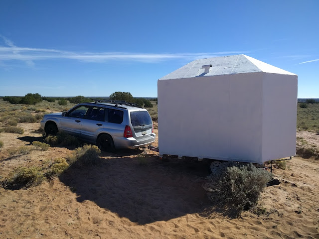 The yurt worked better than my parking ability.