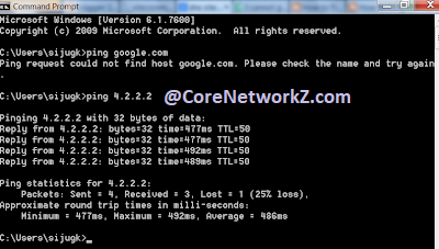 Ping request could not find host google.com. Please check the name and try again