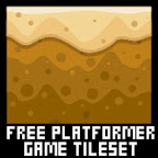 free desert platformer game tileset