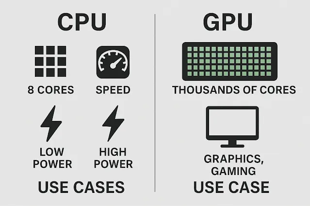 CPU और GPU के अंतर (difference)