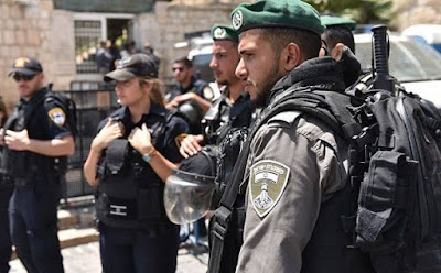 Gambar Tentara Israel Hadang Aksi Protes Warga Palestina