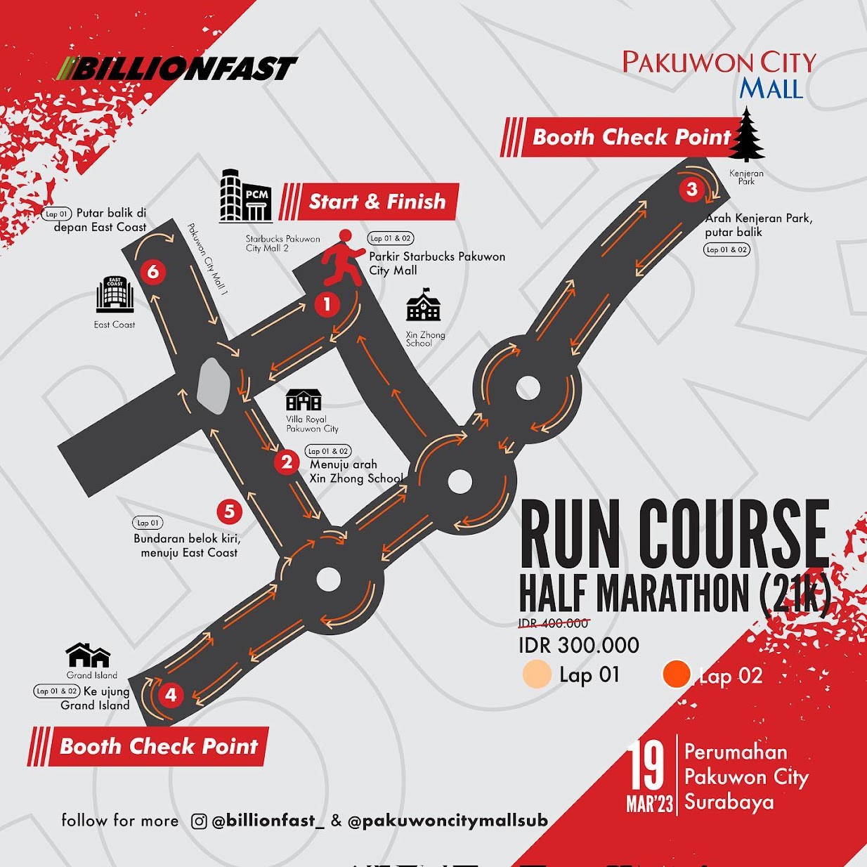 21K 👟 Surabaya Fast Marathon 2023