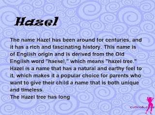 meaning of the name "Hazel"