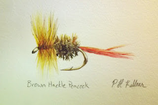 Brown Hackle Peacock, Pat Kellner, P. H. Kellner, Fishing Art, Fly Fishing Art, Texas Freshwater Fly Fishing, TFFF, Fly Fishing Texas, Texas Fly Fishing