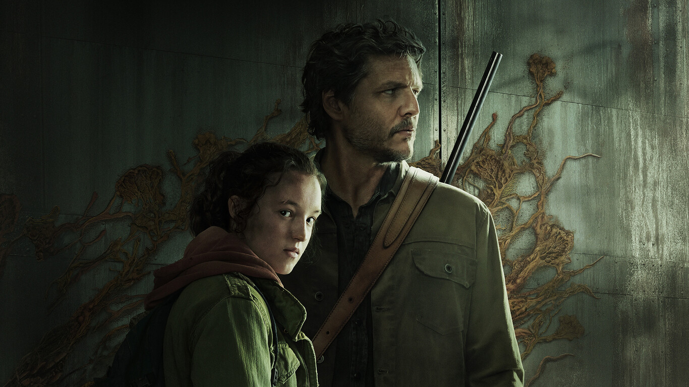 Pedro Pascal y Bella Ramsey como Joel y Ellie en The Last of Us