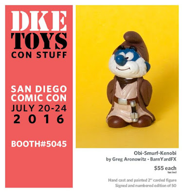 San Diego Comic-Con 2016 Exclusive Obi-Smurf-Kenobi Resin Figure by Greg Aronowitz of BarnYardFX x DKE Toys