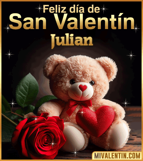 Peluche de Feliz día de San Valentin Julian