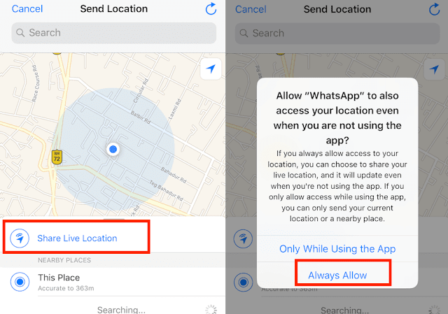 Begini Nih Cara Berbagi Lokasi Live di WhatsApp Dari iPhone dan Android 2
