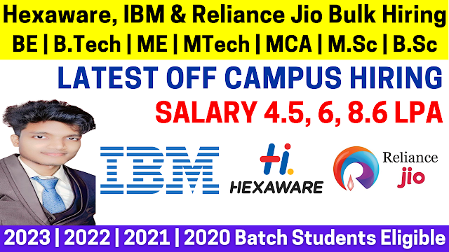 Reliance Jio Started Off Campus Drive 2023 As IT Software Development Engineer Role