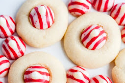 Candy Cane Kiss Cookies