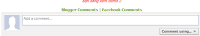 Chèn 2 conment gồm facebook và conment blogspot