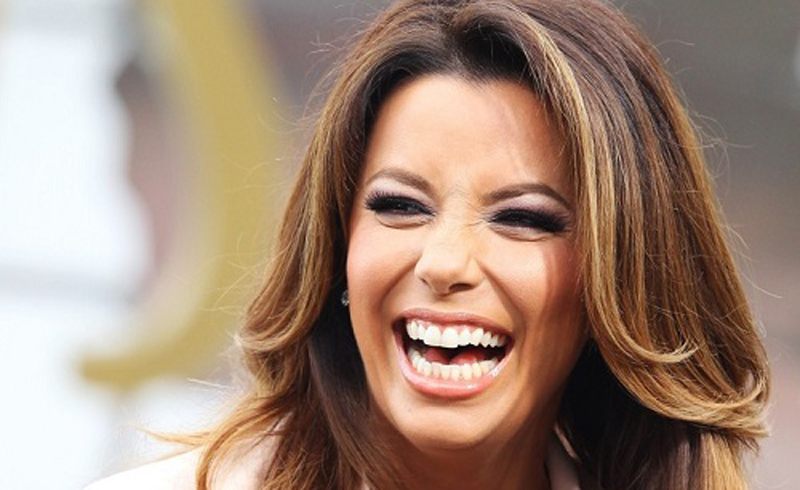 Eva Longoria Medium Wavy Bob Hairstyle - Dark Brunette