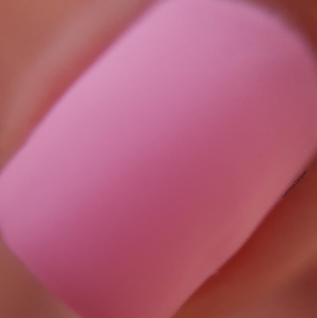 Bubble-gum-pink-nail-polish-with-a-matte-finish