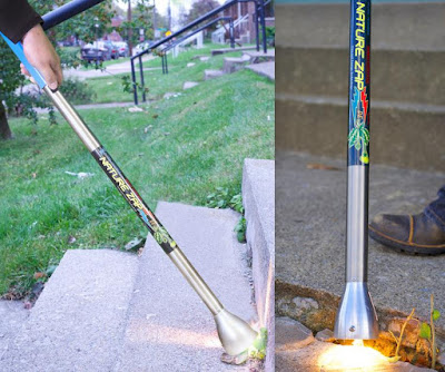 The NatureZap, An AWESOME Weed-Killing Wands Using An Infrared Light ... while you stand