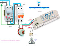 Esquema electrico de conexion dicroica