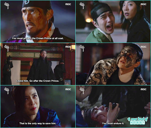 hwa goon gave a medicine which sto the pulse of crown prince for half a day - Ruler: Master of the Mask: Episode 9 & 10 korean drama