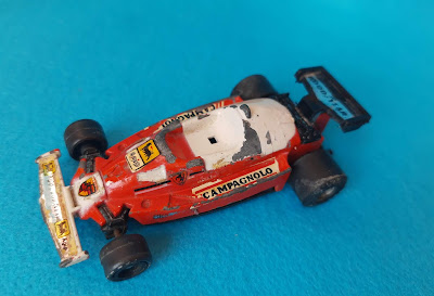 Anos 80, miniatura de metal  F-1 Dapper Ferrari 312T brinquedos Rei Alfema Norte , produzido na Z.Franca de Manaus - 9cm de comprimento R$ 30,00