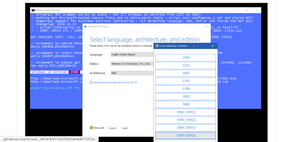 取得舊版Windows10媒體建立工具