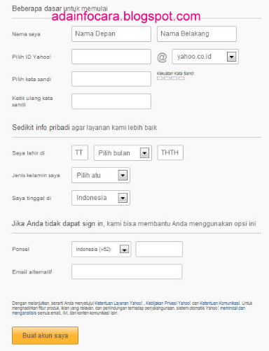 Cara Buat Email Daftar Email Baru Yahoo Mail Indonesia 