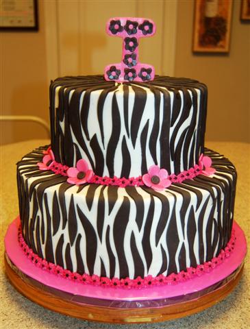 Zebra Print Birthday Cakes on Pink Outside The Box Cakes  Zebra Print Baby Shower Cake