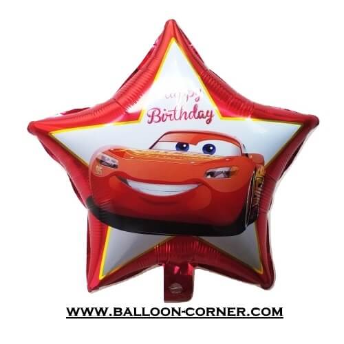 Balon Foil HAPPY BIRTHDAY Bintang Cars