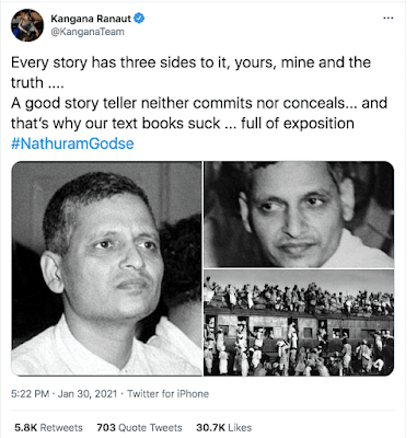 Nathuram Godse Mahatma Gandhi Kangana Ranaut