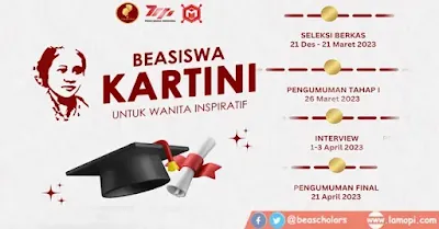 Pendaftaran Beasiswa Kartini 2022/2023 Untuk Wanita Inspiratif Indonesia