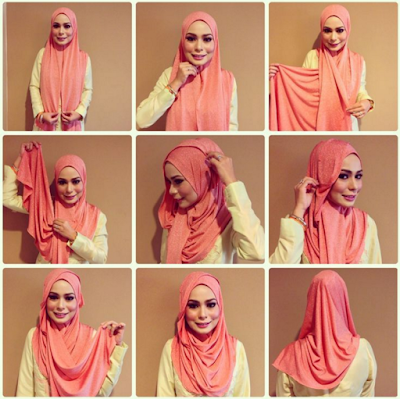 Tutorial Mmakai Hijab Segi Empat Tnapa Ciput