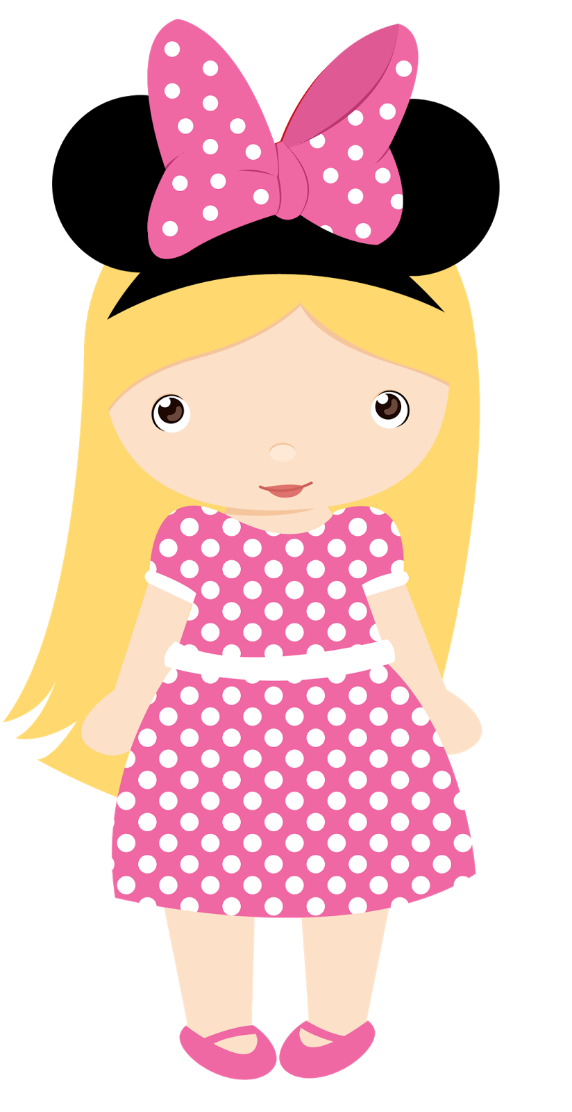 Clipart de Niñas muy Minnie.