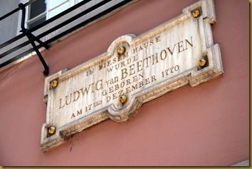 In case you can't read this, it says that Beethoven was born here. Culture, tick.